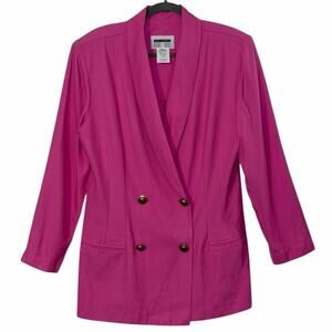 Tori Snyder Dani Max Vintage Pink Double Breasted Blazer 14